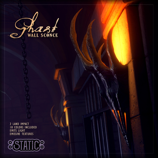 ::Static:: Ghast Wall Sconce