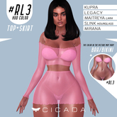 CICADA - Taranee top & skirt (Pink) #RL3 for Kupra, Legacy, Maitreya ,Slink, Mirana