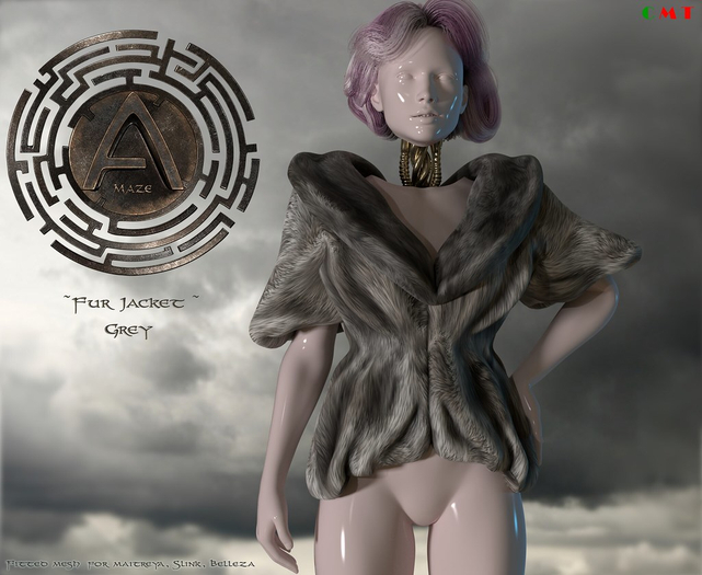 (A)MAZE ~ Fur Jacket ~ (Grey) 
