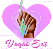 !! Pinky's Nails !! Vegas Set ' L-XXL Coffin