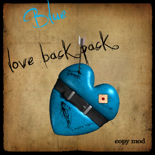 .:: DM ::. Love Back Pack BLUE 