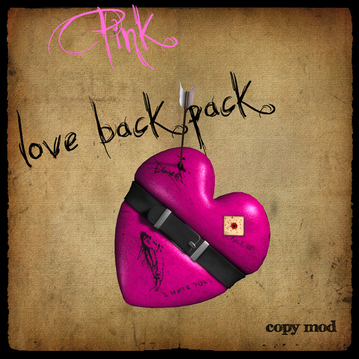.:: DM ::. Love Back Pack PINK 