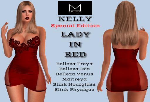 MUDAK - KELLY LADY IN RED DRESS