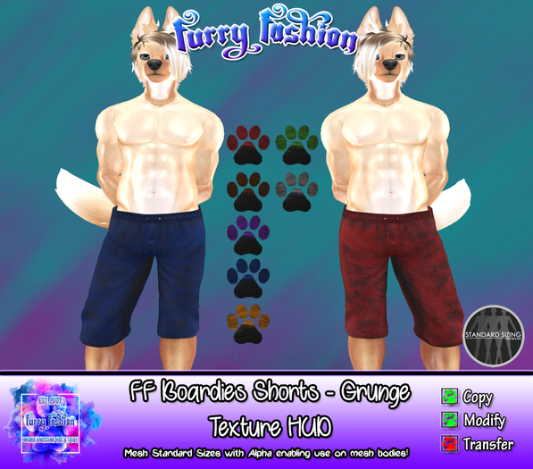 ~FF~ Boardies Shorts Grunge