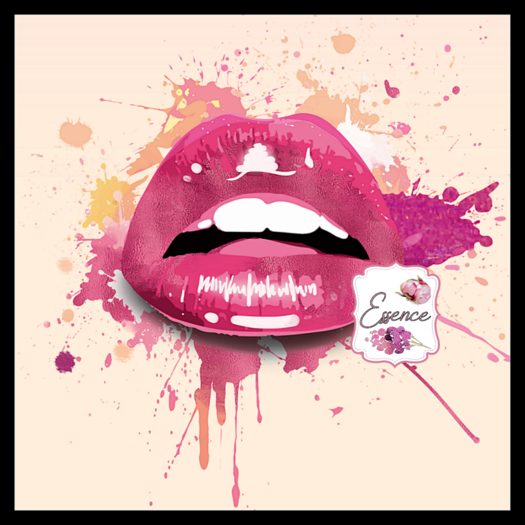 EE: Lips Splash 3D effect sexy framed artwork