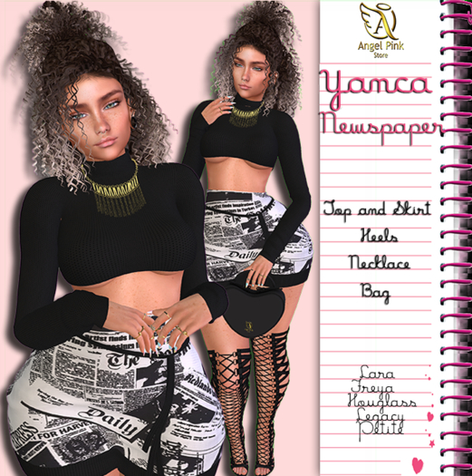 {AP}Yanca Set Newspaper, Lara,Freya,Houglass,Legacy,Petite