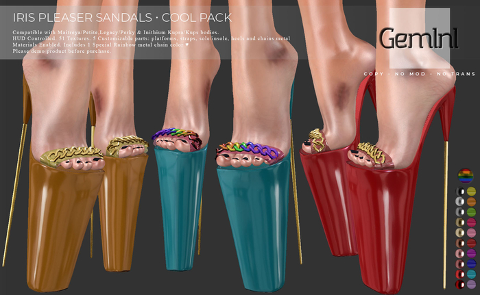 Gemini -Iris Pleaser Sandals- COOL PACK (Add me)