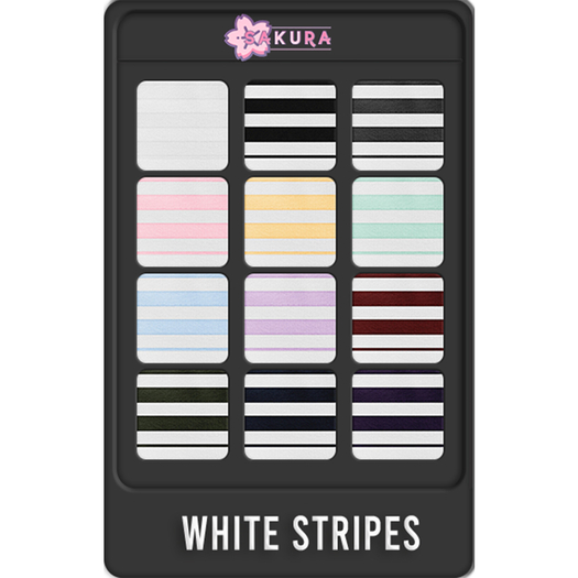 {Sakura} Kumi Socks - White Stripes