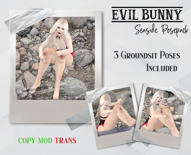 .:: Evil Bunny ::. Seaside Pose Pack 