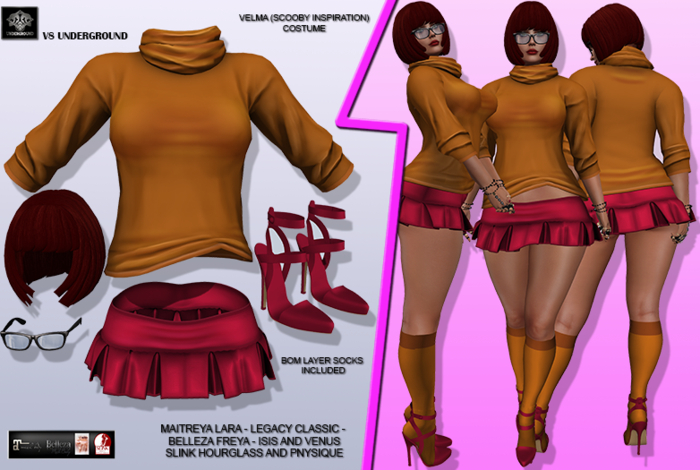 **DEMO**VELMA (SCOOBY INSPIRATION) COMPLET OUTFIT** (WEAR)