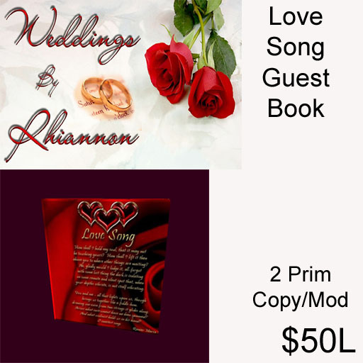Love Song Guest Book Closed