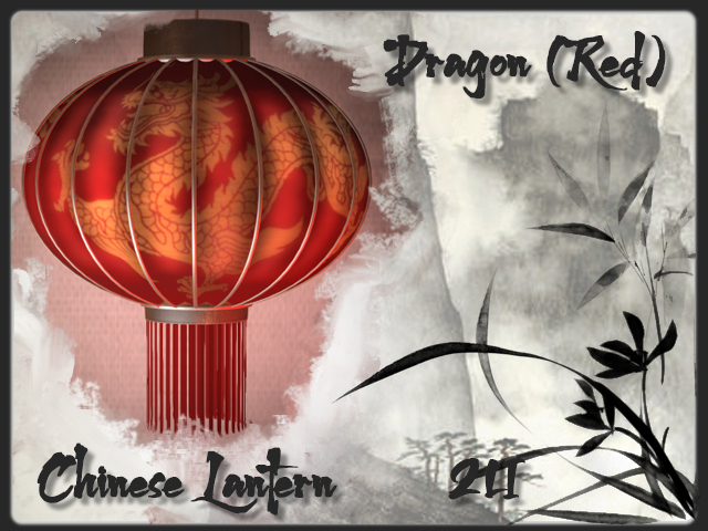 Chinese lantern - Dragon (RED)
