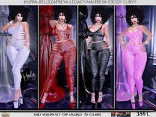 Haily Set* Sequins ,Cut out leggings & Top , 70 + colors, Kupra, Belleza, Maitreya, Legacy, Ebody curvy