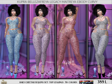 Haily Set*Cheetah Print Sequins ,Cut out leggings & Top , 70 + colors, Kupra, Belleza, Maitreya, Legacy, Ebody curvy