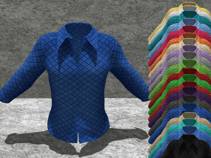 *SSS DarkBlue Diamond Pattern Shirt-  P2