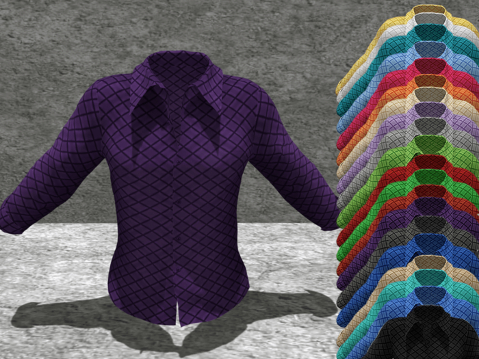 *SSS DarkPurple Diamond Pattern Shirt-  P2