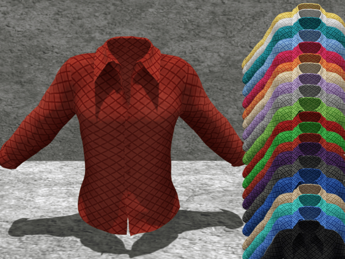 *SSS DarkRed Diamond Pattern Shirt-  P2