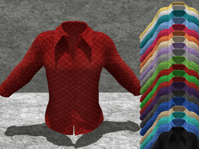 *SSS DeepRed Diamond Pattern Shirt-  P2