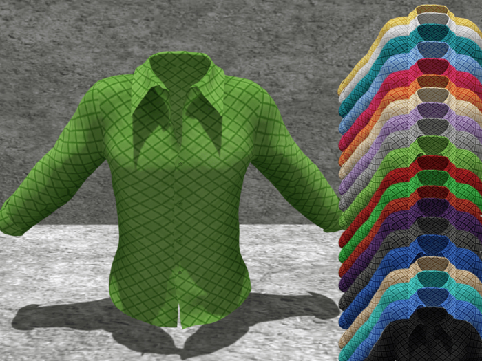 *SSS GrassGreen Diamond Pattern Shirt-  P2
