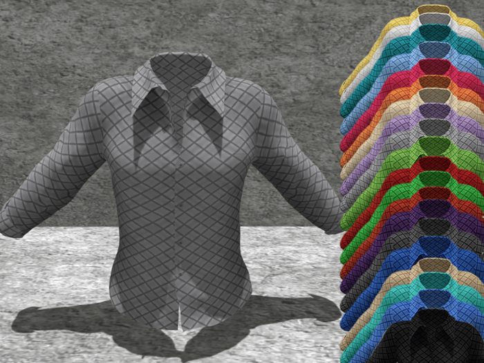 *SSS LightGrey Diamond Pattern Shirt-  P2
