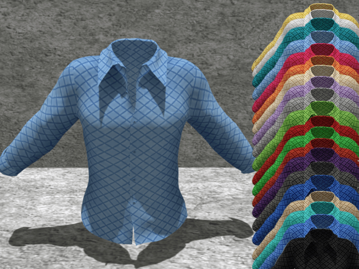 *SSS SkyBlue Diamond Pattern Shirt-  P2