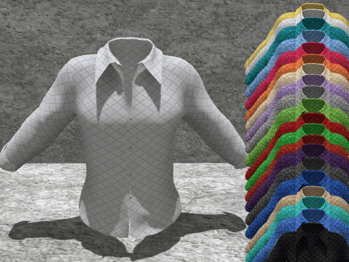 *SSS White Diamond Pattern Shirt-  P2