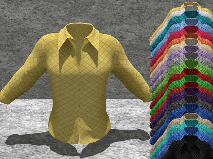 *SSS Yellow Diamond Pattern Shirt-  P2