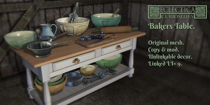 Eclectica Curiosities- bakers table set
