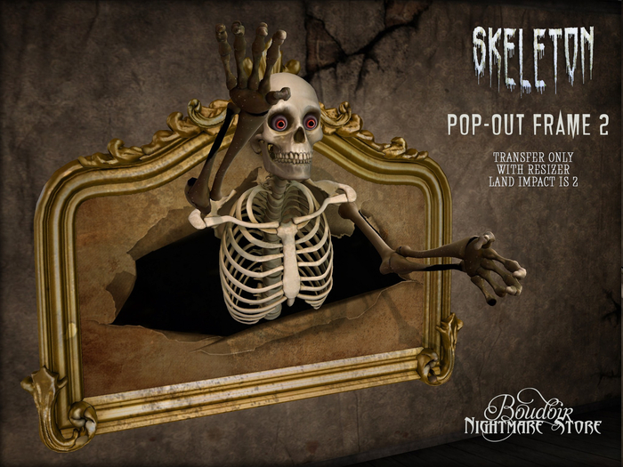 Boudoir Halloween-Skeleton Pop-Out Frame 2