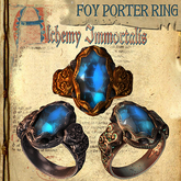 (Copyable) "Foy Porter" Unisex Ring, Sapphire (3 different metals)