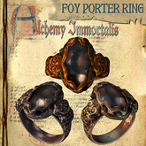 (Copyable) "Foy Porter" Unisex Ring, Smoky Black Quartz (3 different metals)