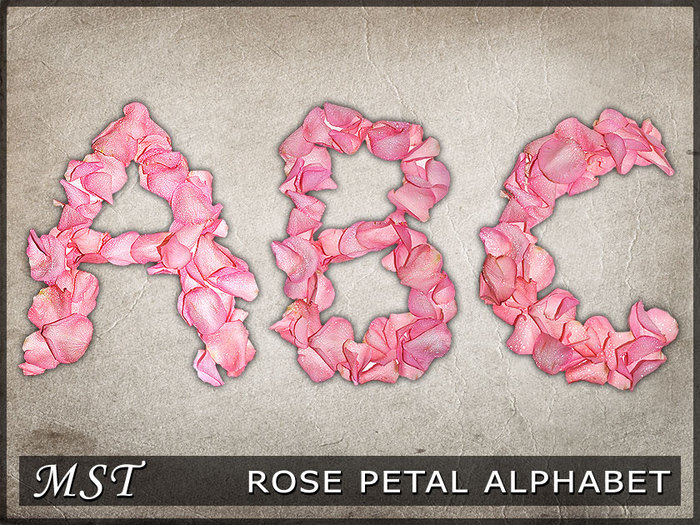 Mst Rose Petal Alphabet