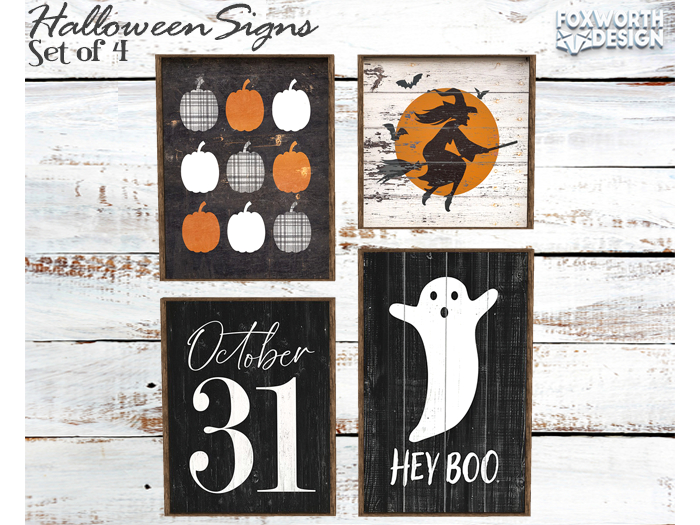 FWD // Halloween Signs // Set of 4 