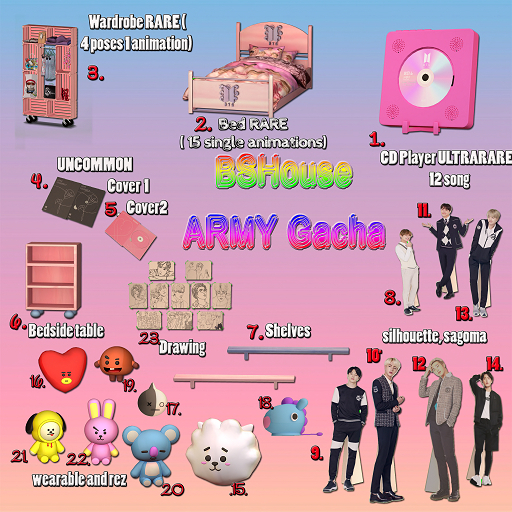 3 BSHouse -ARMY- Wardrobe RARE