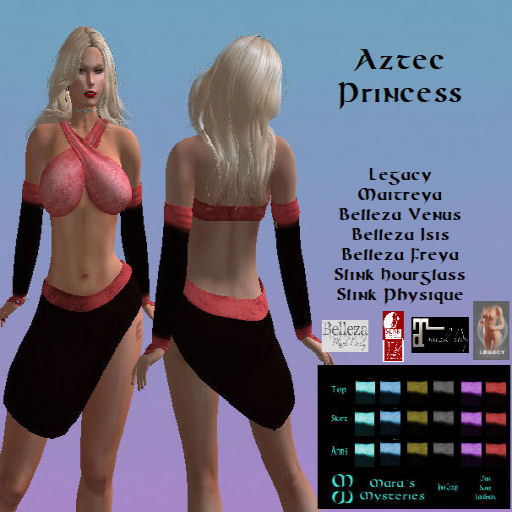 *MM* Aztec  Princess - Top, Skirt & Armguards