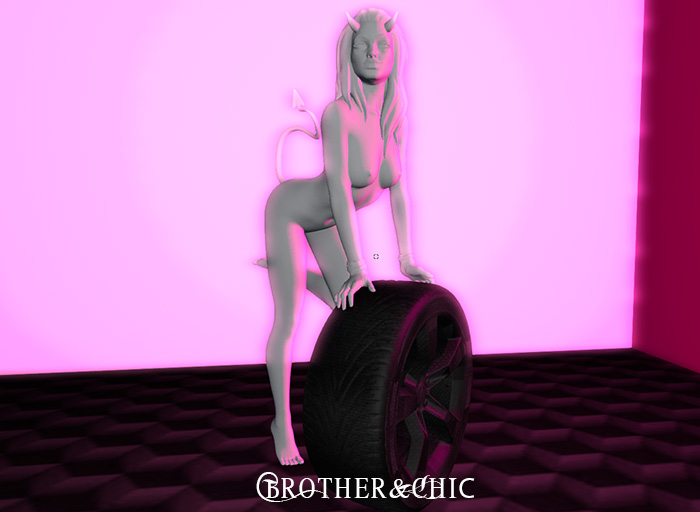 statue devil girl 