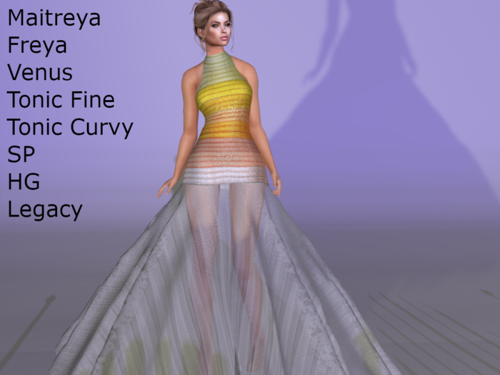 ~PP~ Shimmering Sheer - Sunrise Ribbon Gown