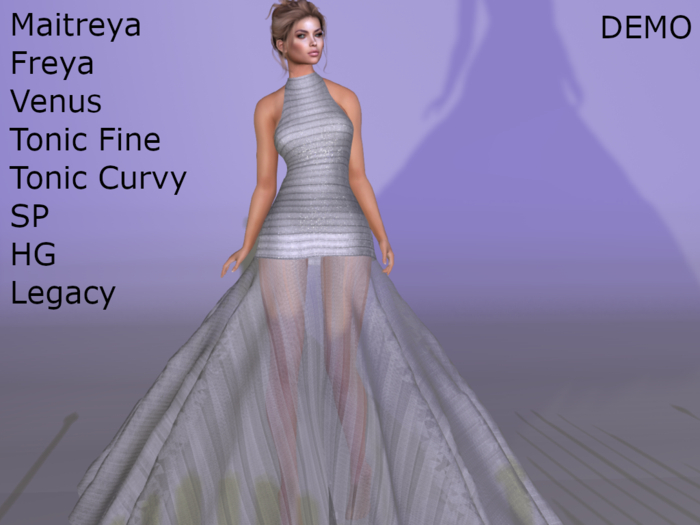 ~PP~ DEMO Shimmering Sheer - Frosted Ribbon Gown