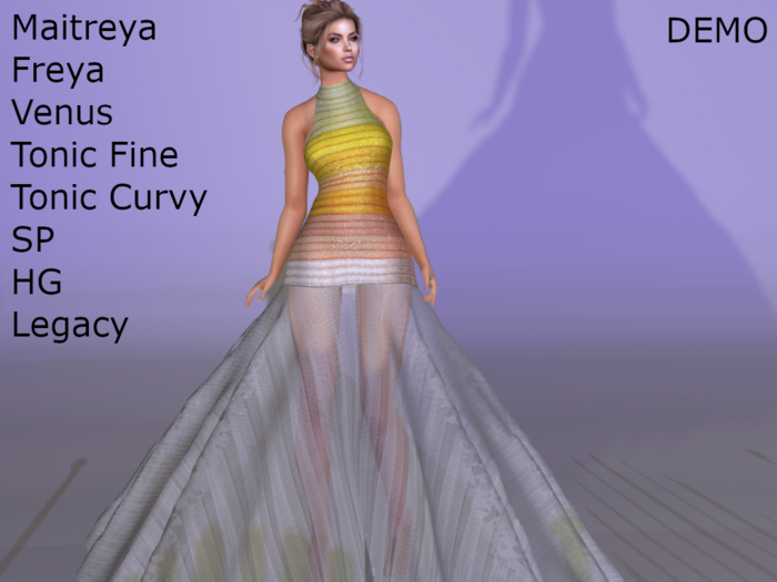 ~PP~ DEMO Shimmering Sheer - Sunrise Ribbon Gown
