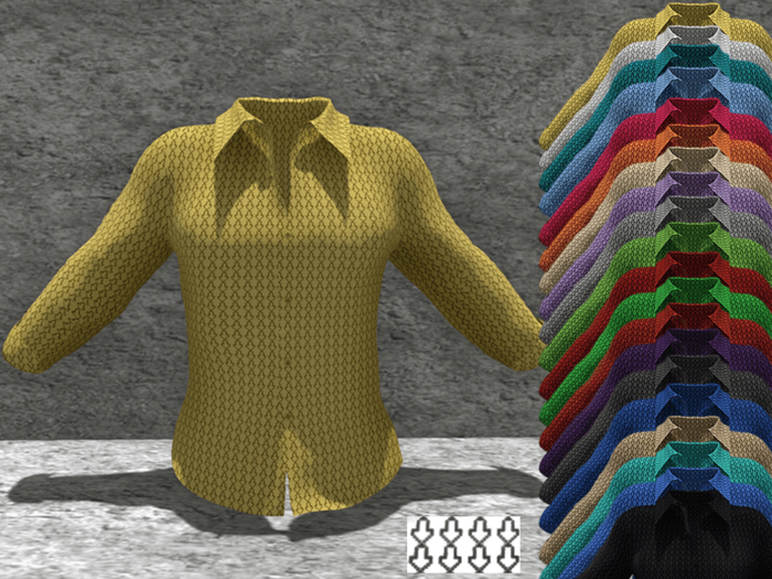 *SSS Yellow Arrow Pattern Shirt-  P5