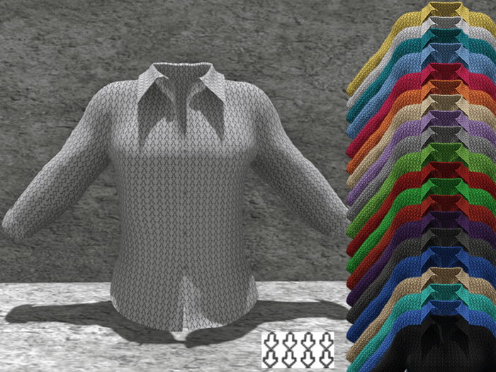 *SSS White Arrow Pattern Shirt-  P5