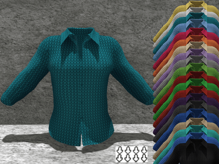 *SSS SeaGreen Arrow Pattern Shirt-  P5