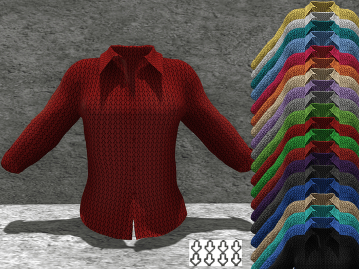 *SSS DeepRed Arrow Pattern Shirt-  P5