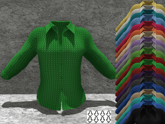 *SSS DeepGreen Arrow Pattern Shirt-  P5