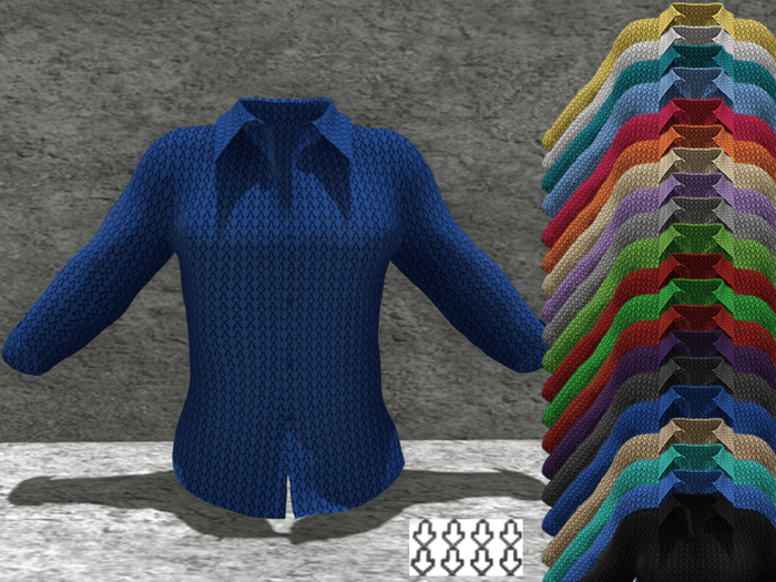 *SSS DarkBlue Arrow Pattern Shirt-  P5
