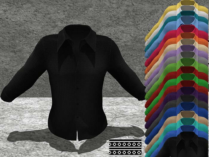 *SSS Black Line & Circle Pattern Shirt-  P6
