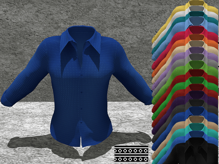 *SSS DarkBlue Line & Circle Pattern Shirt-  P6