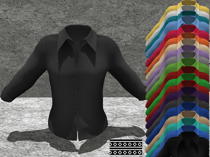 *SSS DarkGrey Line & Circle Pattern Shirt-  P6