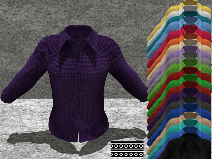 *SSS DarkPurple Line & Circle Pattern Shirt-  P6