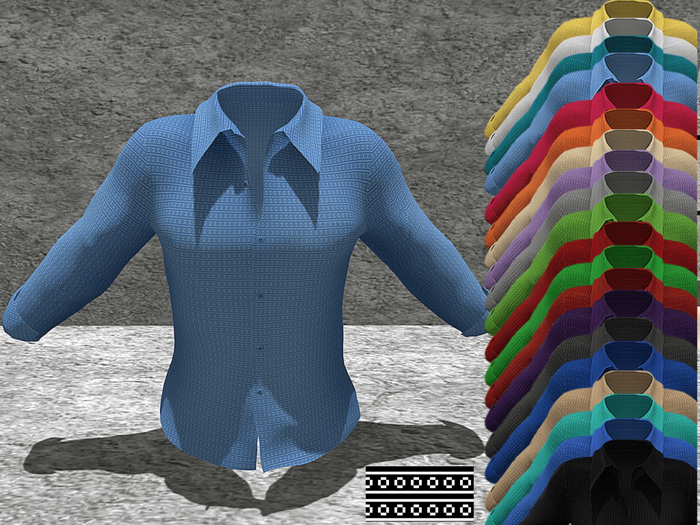 *SSS SkyBlue Line & Circle Pattern Shirt-  P6